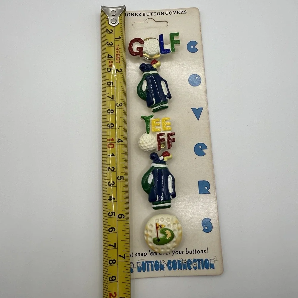 Vintage Pen-Reed Golf Motif Designer Button Covers Set of 5‎ Carmel CA Original